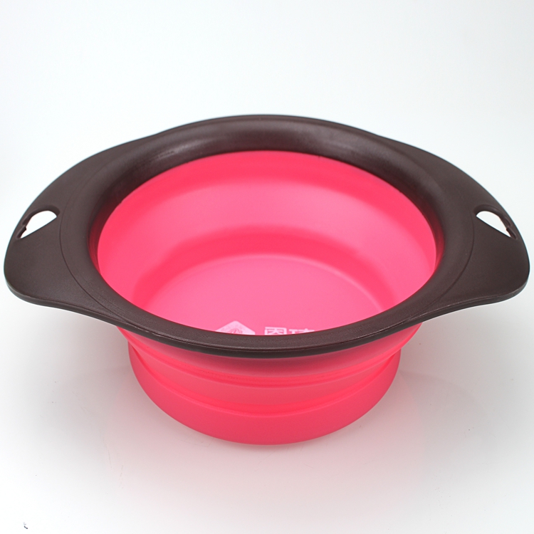 Pet traveling bowl feeding food collapsible pet dog bowl With Handle ...